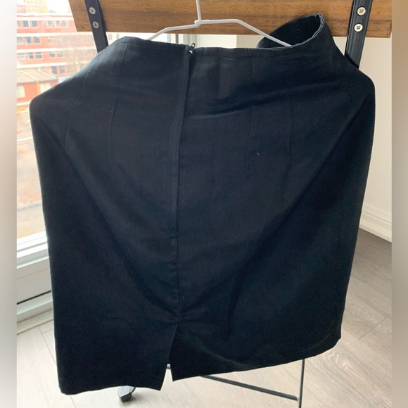 Black High-Waisted Mini Pencil Skirt - Picture 2 of 2